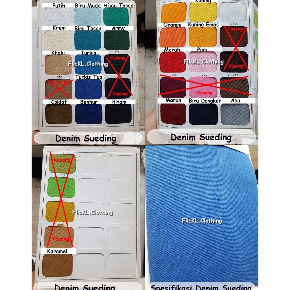 Bahan Kain Jeans Denim Super Rapel Rafel Sueding Twill 7s Katun PolosCelana Jaket Rompi KODE Z4L3