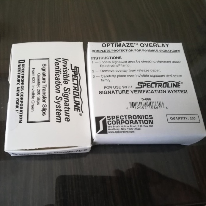 

Set Invisible Singnature dan Overlay utk tanda tangan buku tabungan merk Spectroline t Q1B7