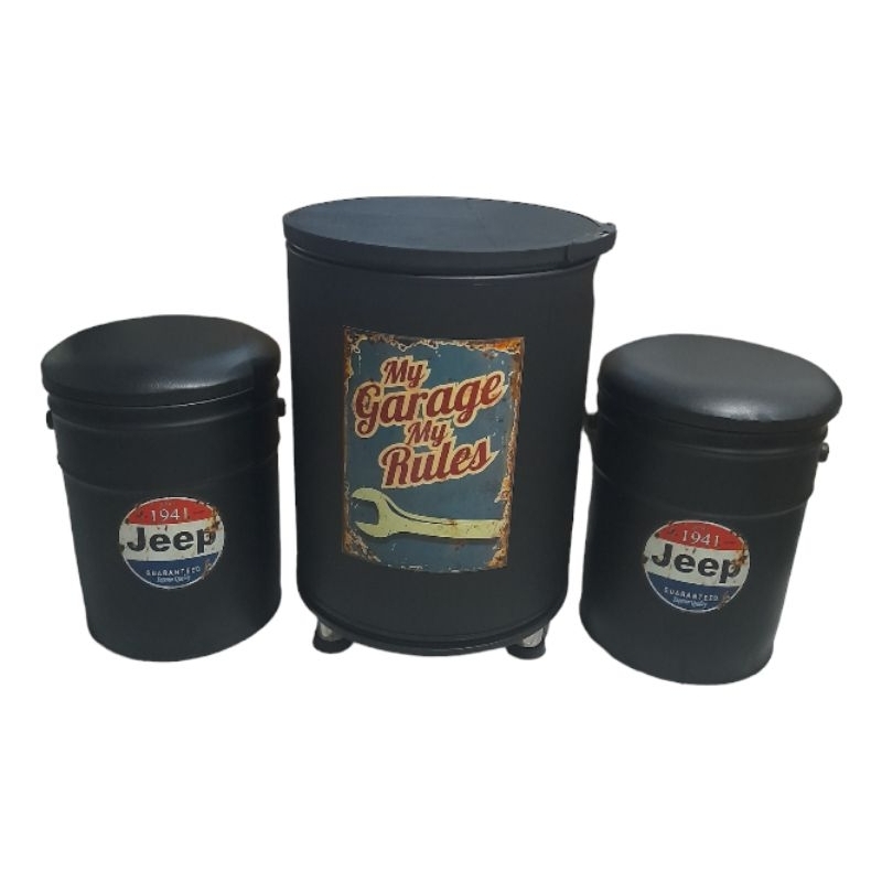 kursi kaleng,kursi tong custom