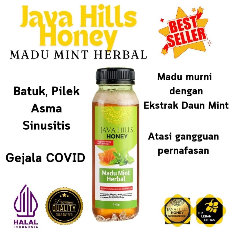 

Madu mint herbal Java hills honey 320gr CV mumtaz herba| madu batuk pilek flu| madu asli original product