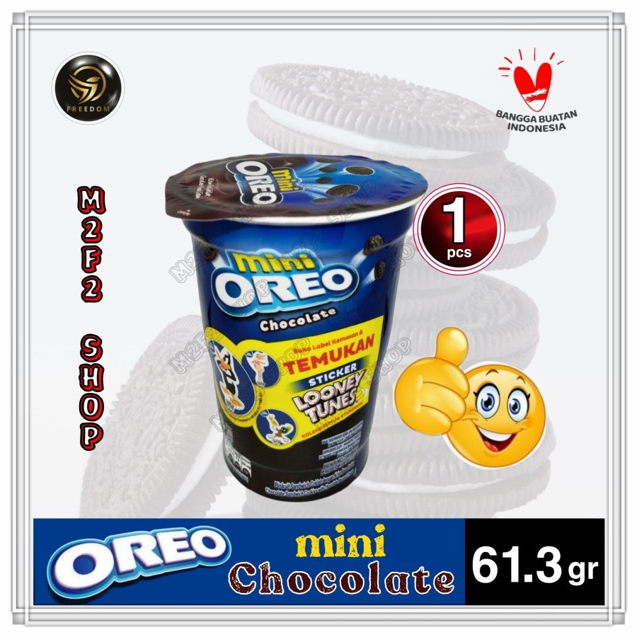 

Biskuit Oreo Cup Mini Chocolate Flavored Creme | Krim Cokelat - 61,3 gr (Kemasan Satuan)