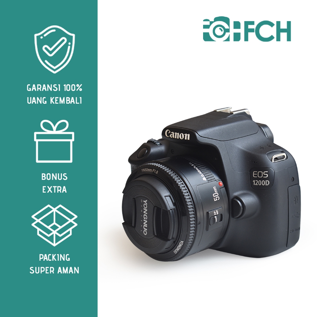 CANON 1200D LENSA FIX PAKET BOKEH MURAH SIAP JEPRET