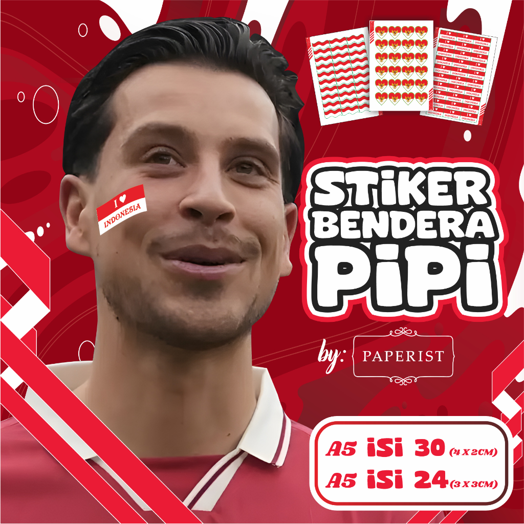 

Stiker Bendera Pipi / Tempelan Bendera Pipi / Bendera Pipi / Bendera Pipi Indonesia / Sticker Pipi
