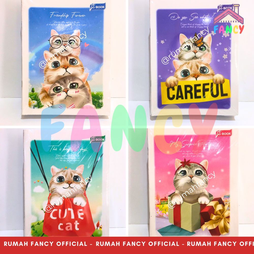

[1 PAK ISI 10 PCS] BUKU TULIS SEKOLAH UKURAN A5 X-BOOK KWARTO ISI 58 LEMBAR MOTIF LUCU KUCING / HEROES 2024 NEW