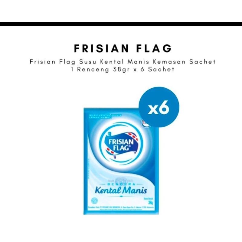 

1 Pak SKM Frisian Flag Sachet / Susu Bendera 1 Pak Isi 6pcs