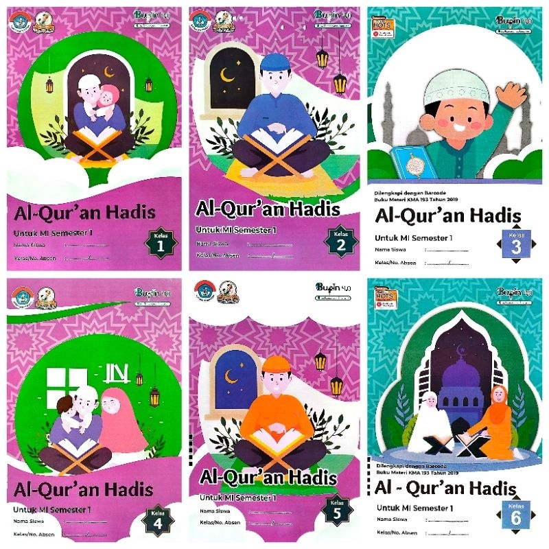 BUKU LKS MI AL-QURAN HADIS KELAS 1 2 3 4 5 6 KURIKULUM MERDEKA SEMESTER 1 GANJIL TA.2024-2025 | BUPI