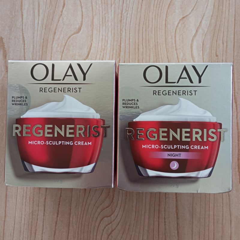 (Exp 08/2026) Paket Hemat OLAY Regenerist Micro Sculpting Day Cream 50G 50ml dan  night cream 50 G 5