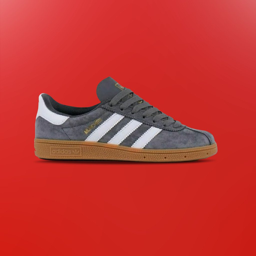 Adidas Munchen Grey White Gum 100% Original