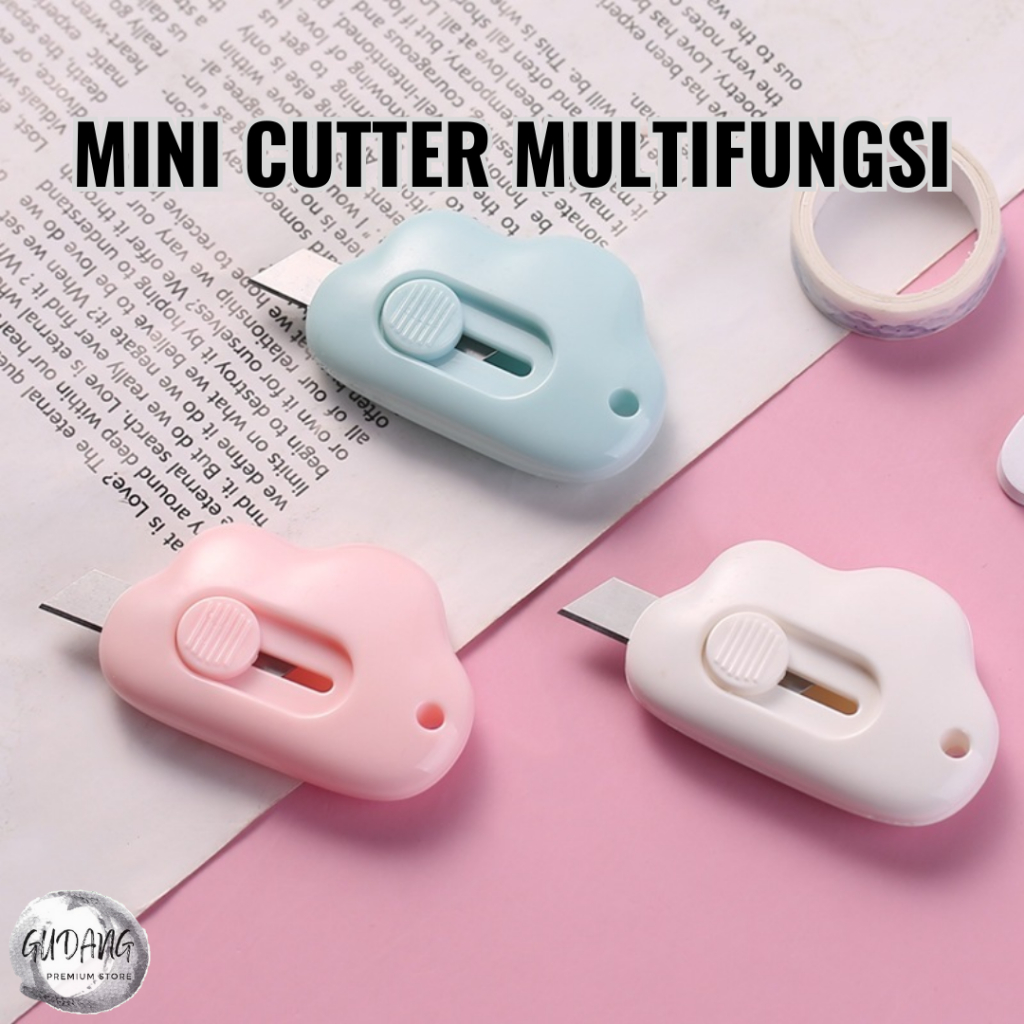 

PISAU CUTTER MINI KARTER LUCU MULTIFUNGSI / PEMOTONG KERTAS / PEMBUKA UNBOXING PAKET