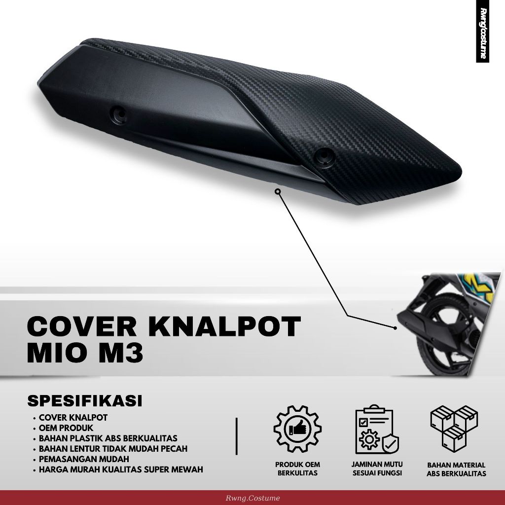 Cover Knalpot, Tameng Knalpot Model Standar Mio M3