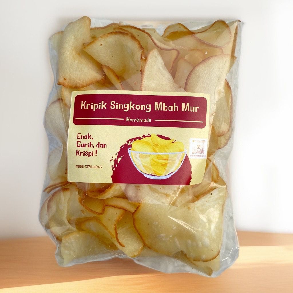 

KERIPIK SINGKONG MBAH MUR ASIN GURIH RENYAH KEMASAN 100 GR