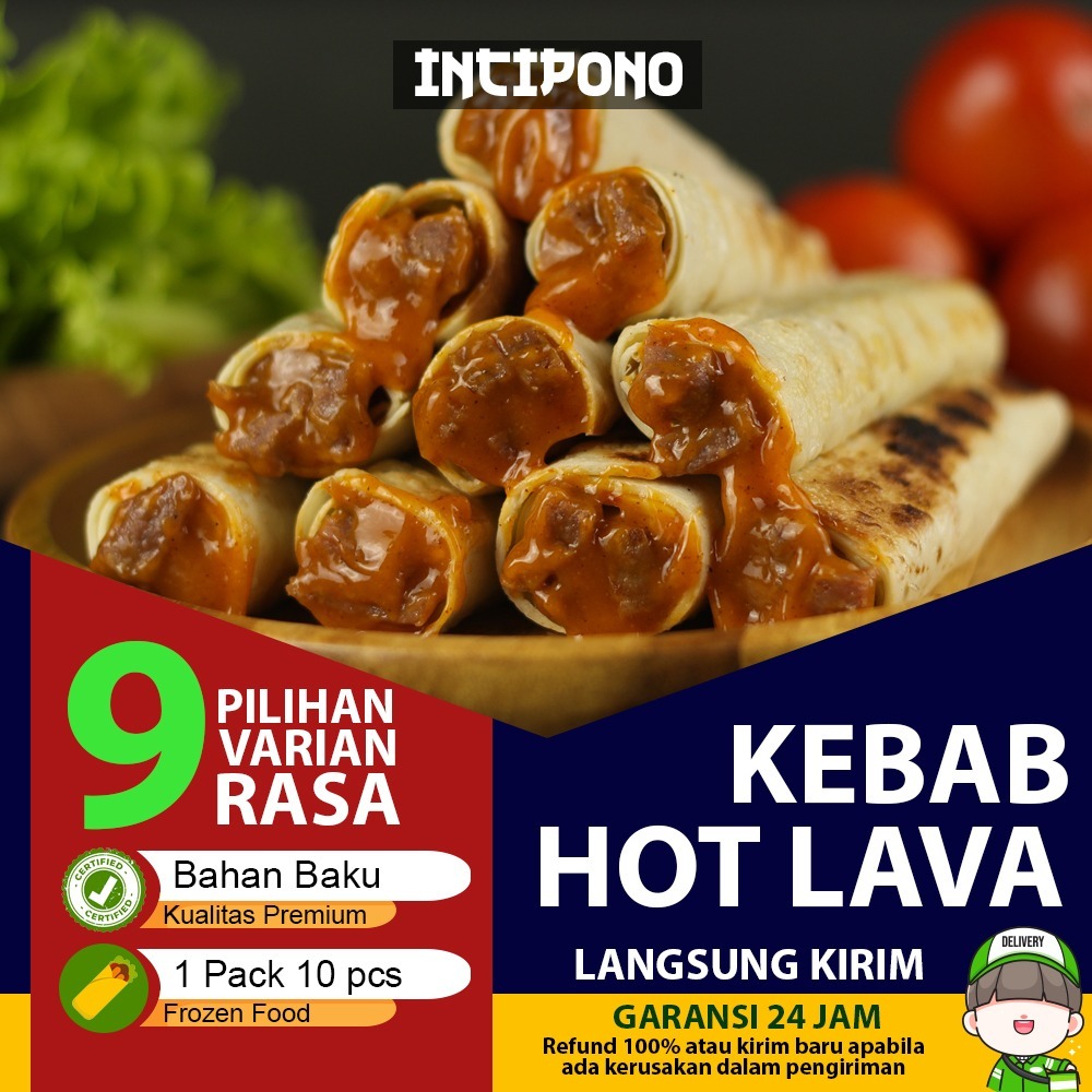 

Incipono Kebab Hot Lava Mini Rasa Lada Hitam Pedas Daging Sapi Lumer Isi 10 Frozen Food Premium Hotel