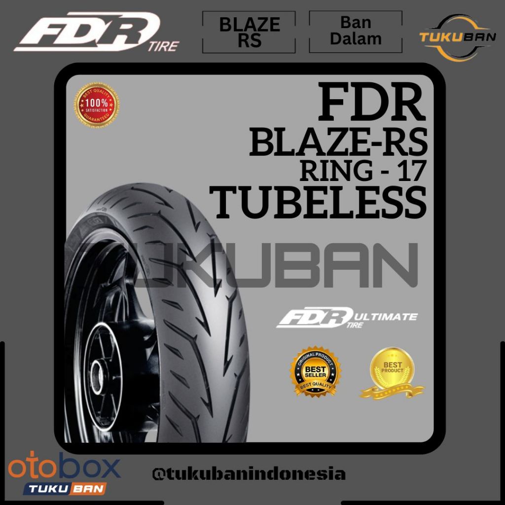 Ban Motor FDR BLAZE RS 120/65-17 140/60-17 dan 150/55-17 - Ring 17 (TUBELESS) for BEBEK or SUPERMOTO