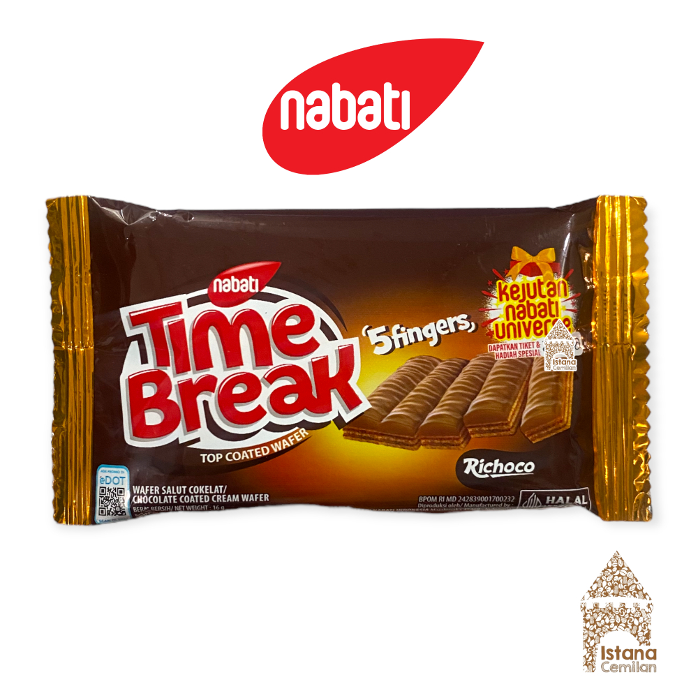 

Nabati Time Break Wafer Cokelat / Keju / Banana 16 Gram SATUAN