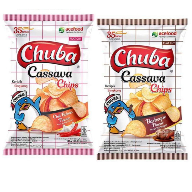 

Chuba Cassava Chips Chili Balado barbeque bbq 140 g