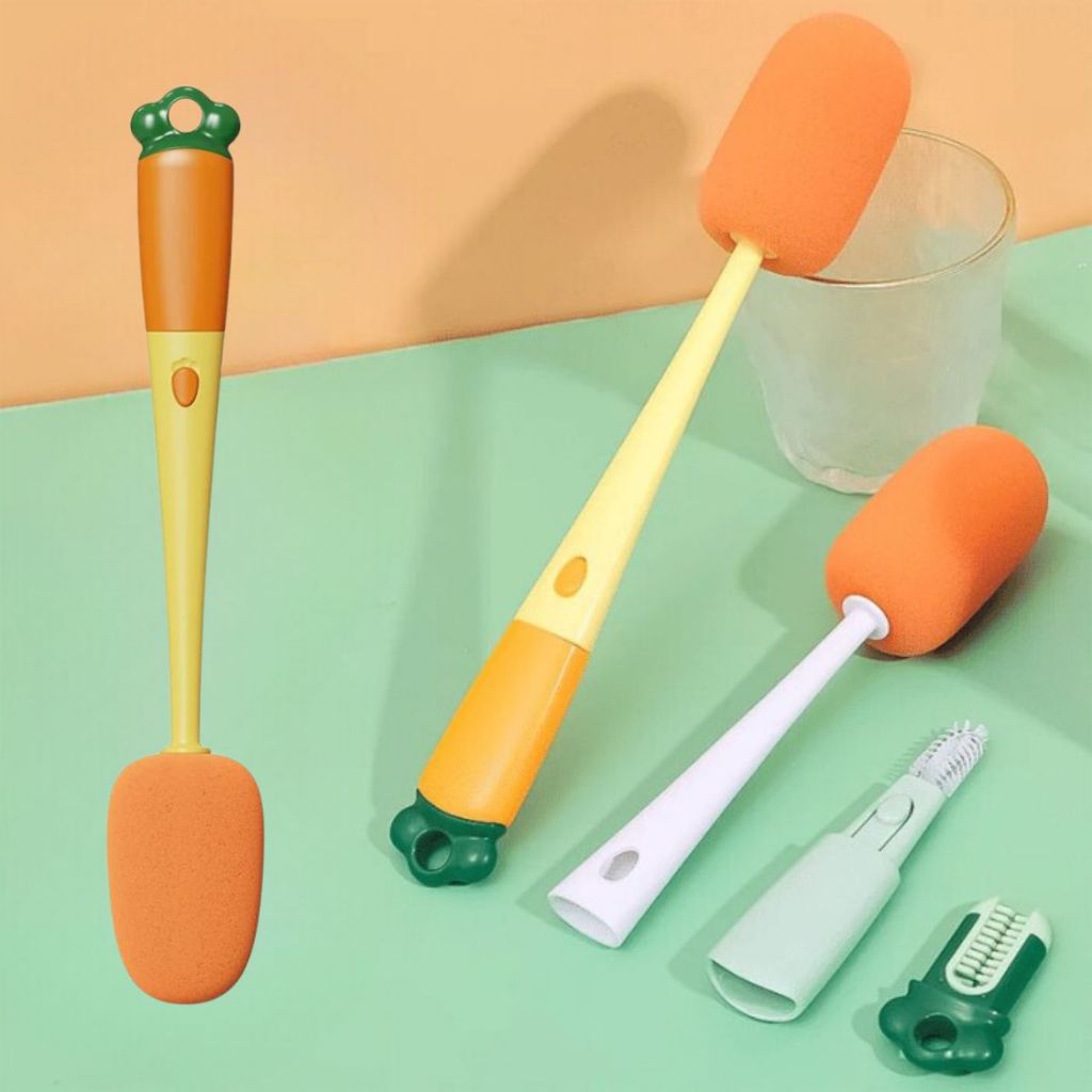 Wm Sikat Pembersih Botol Wortel 3In1 / Alat Pembersih Gelas Cangkir Mug