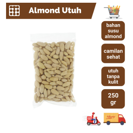 

ALMOND UTUH UKURAN KEMASAN REPACK 250 GRAM