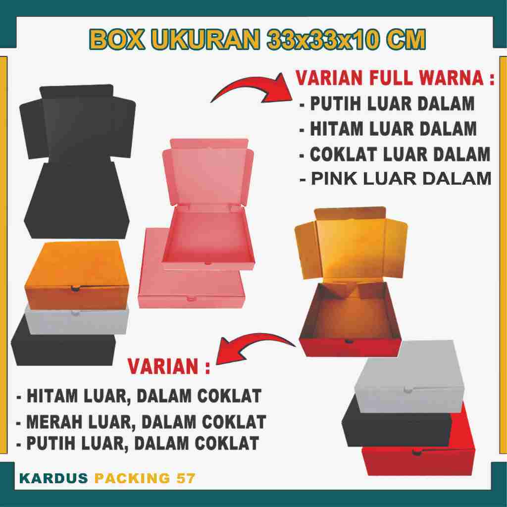 

Box 33x33x10 cm / Box Lipat Dua / Kardus Polos / Box Hampers / Box hoodie / Box Mukena
