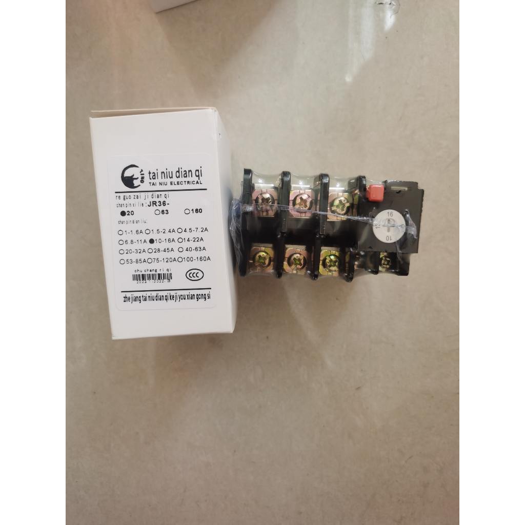 Relay Protector JR36-20 10-16A - Thermal Relay Tai Niu Electrical