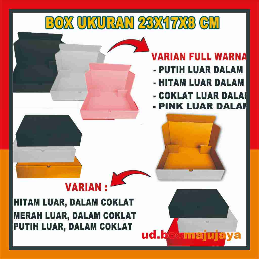 

Box 23x17x8 Cm / Box Lipat Depan / Kardus Polos