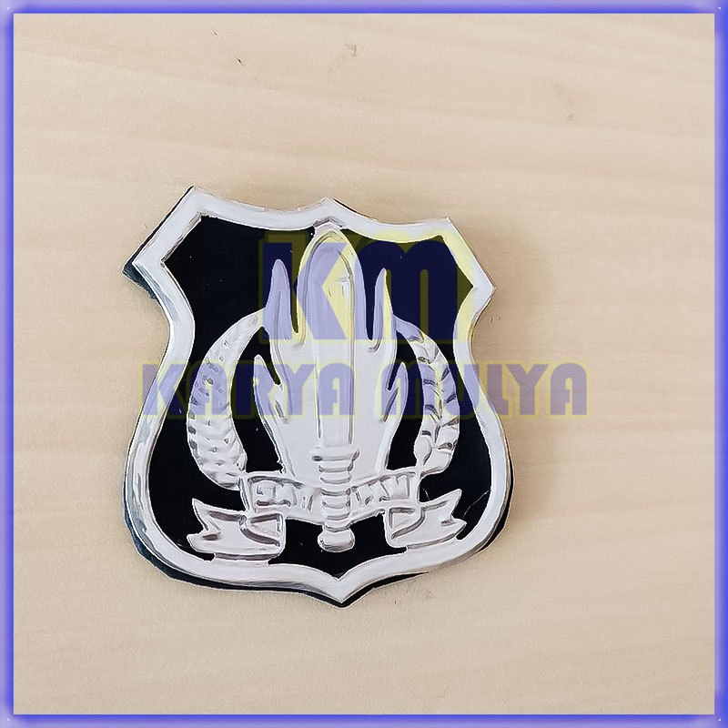 Emplem Topi Pet Security Emblem Satpam Emblem Topi Pet Satpam Security Warna Hitam - Karya Mulya