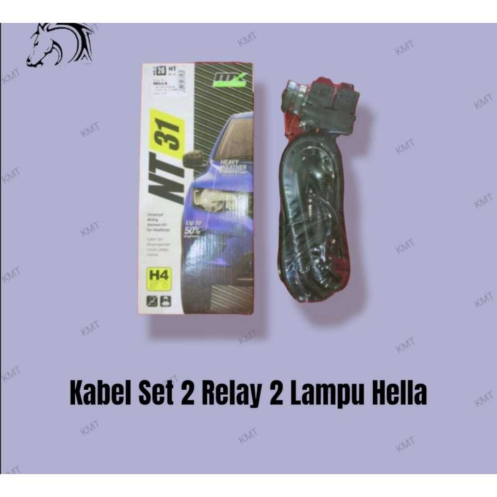 Kabel Set 2 Relay 2 Lampu Hella
