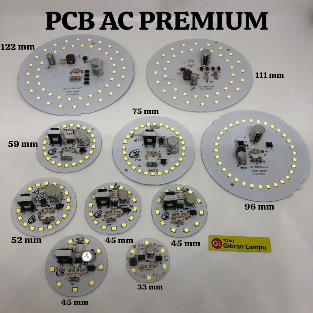 PCB LED AC Premium Trafo - DOB Spare Part Lampu Plus Travo 72 Group