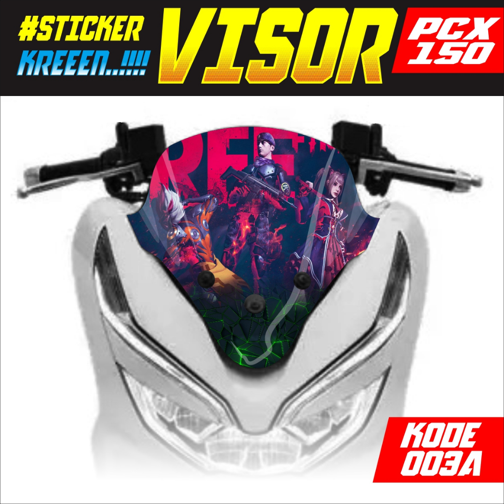 Sticker Variasi VISOR Motor PCX 150 TIPE GAME Tutup Variasi Visor PCX 150