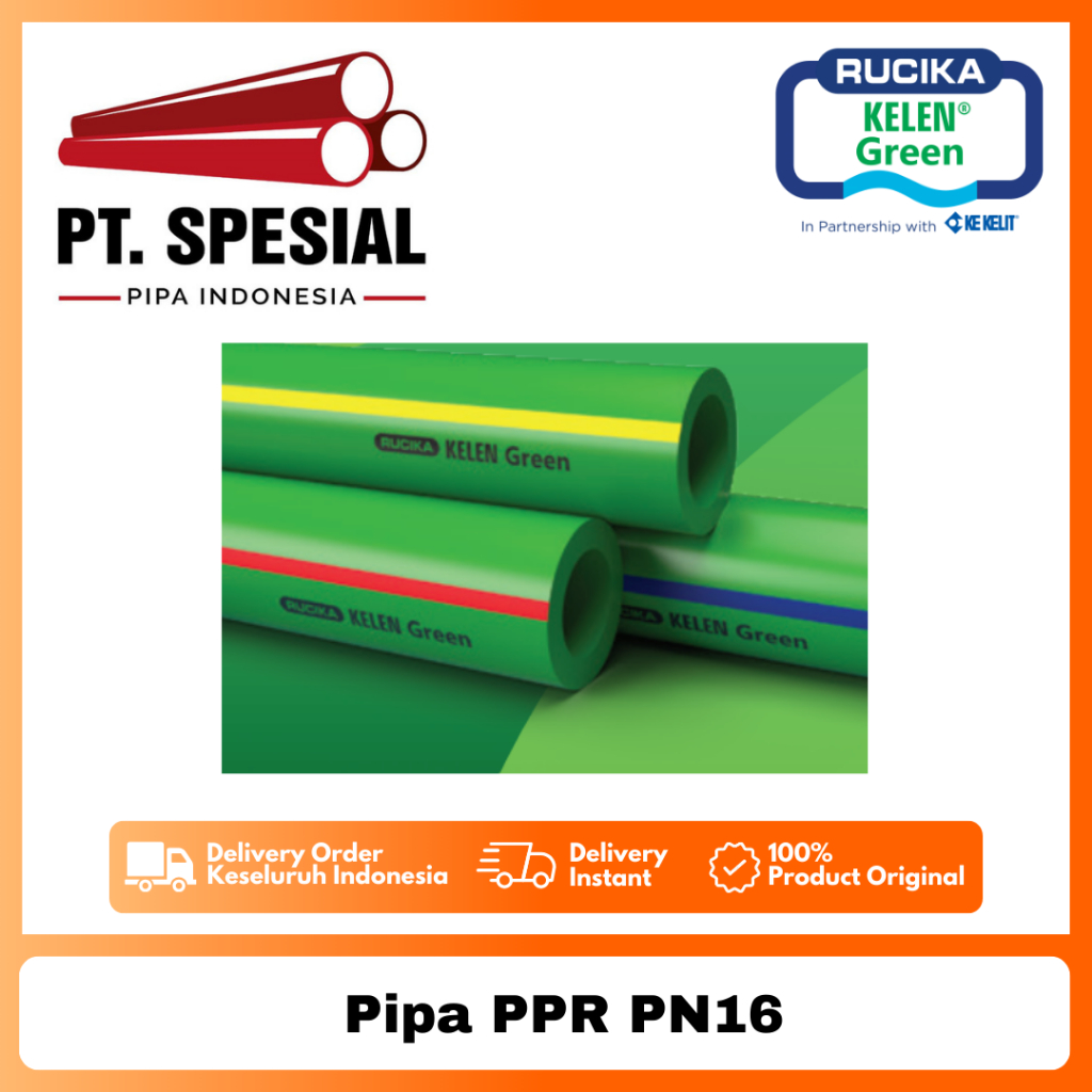 Pipa PPR PN16 Air Dingin Rucika DN90 - 3" Pipa PPR Kelen Green - 10