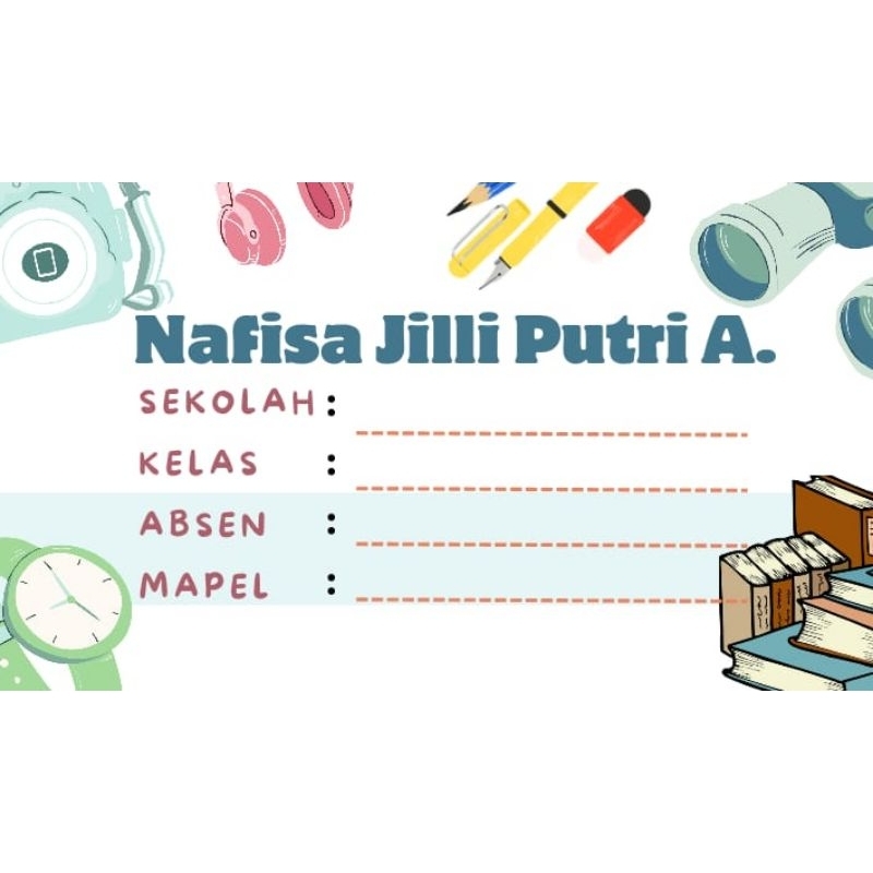 

Label Buku Aesthetic