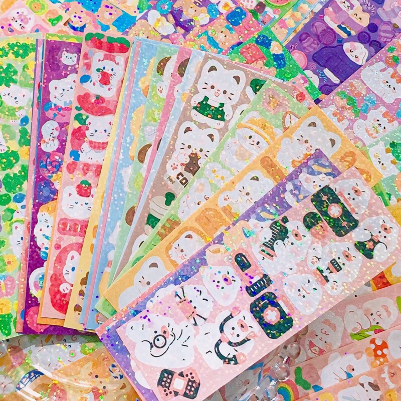 

(SUDAH DI CUT) MINI STICKER DECO DECORATION CONFETTI BEAR GARDEN