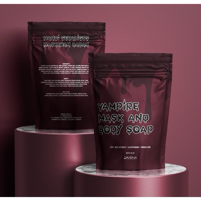 Daviena Skincare Vampire Mask & Body Soap | Sabun Vampire Daviena