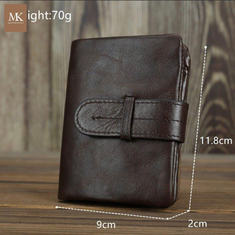 Vintage Cowhide Brushed Leather Wallet