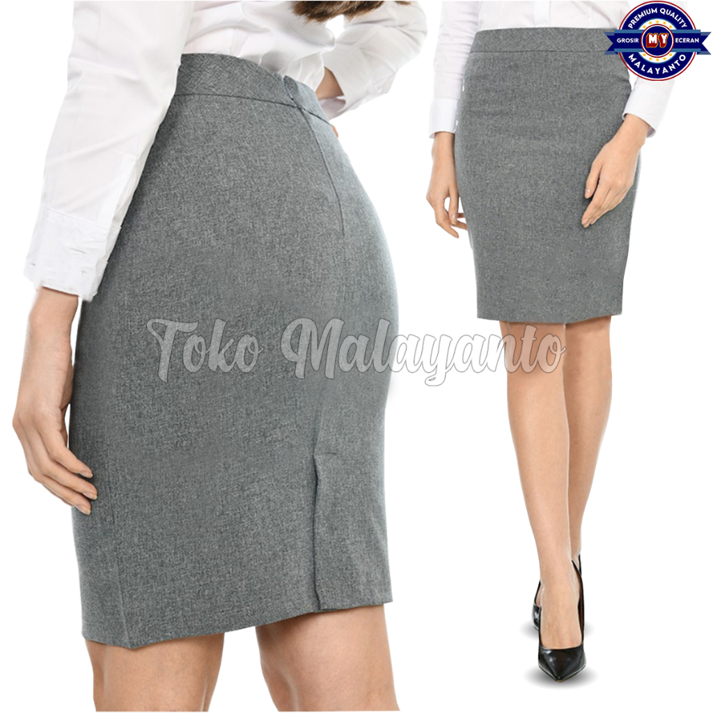 Rok Wanita panjang Pendek Mini Span Formal Bawahan Perempuan Rempel Kantoran Premium Androk Lilit Be