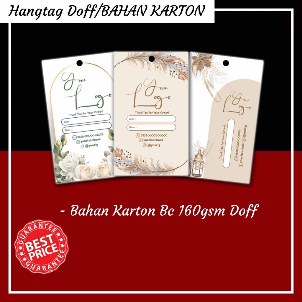 

HANGTAG BAJU - HANG TAG DOFF | LABLE BAJU - LABEL HANGTAG PRICETAG UCAPAN TERIMA KASIH