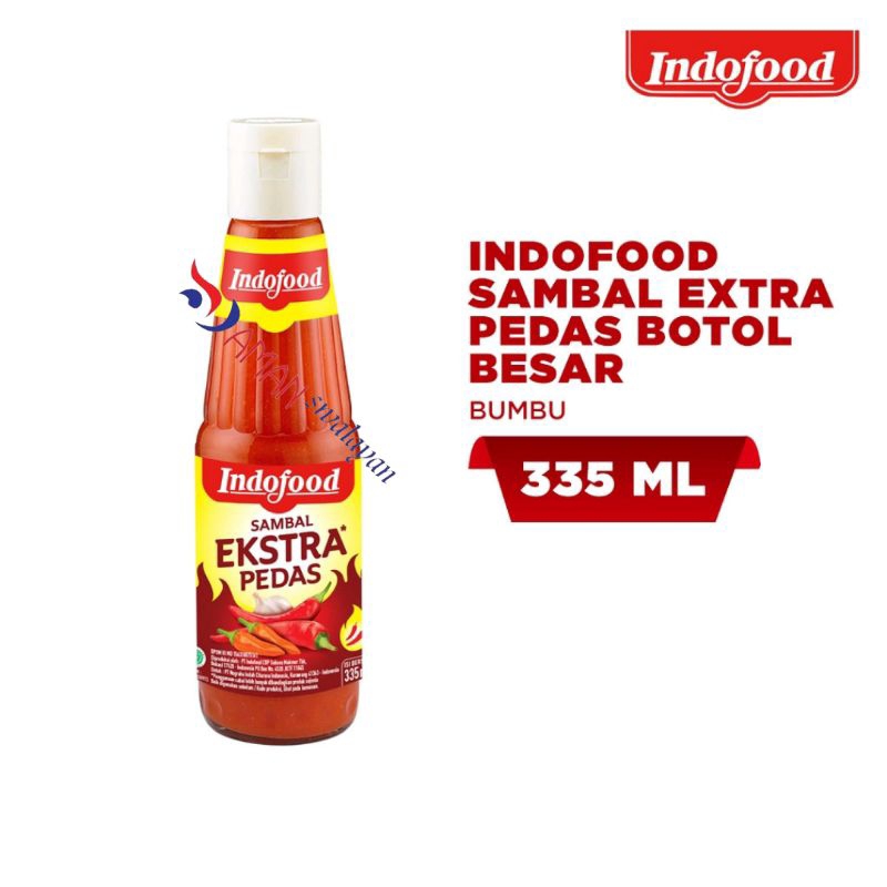 

Sambal Indofood Ekstra Pedas 335 ML. Plu [17890]