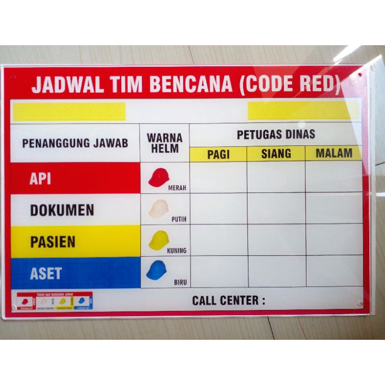 

KODE M18T Papan Informasi Red Code Petugas Jaga Siaga Bencana