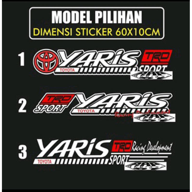 sticker cutting kaca depan mobil Yaris sticker kaca depan