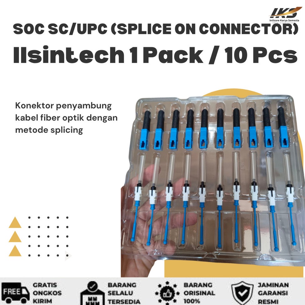 1Pack1Pcs SOC Splice on Connector Ilsintech SCUPC Sambungan Kabel Fiber Optik f H3E8