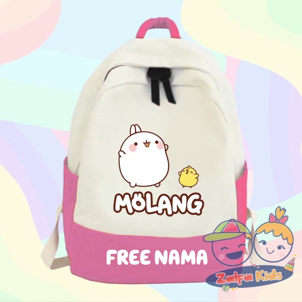 TAS RANSEL SEKOLAH ANAK MOLANG & PIU PIU - GRATIS PAKE NAMA