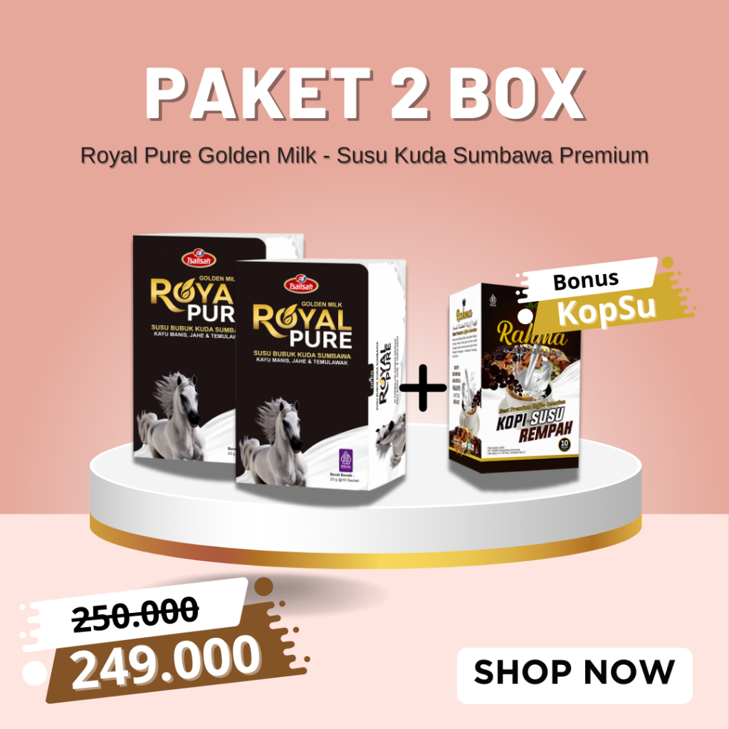 

[PAKET 2 BOX] ROYAL PURE SUSU KUDA SUMBAWA