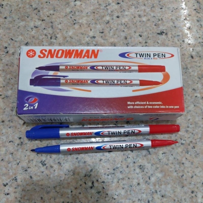 

Spidol Twin Pen Biru Merah Snowman TP-1