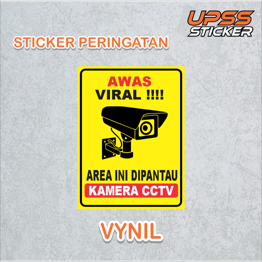 

STIKER CCTV /STICKER CCTV WATERPROOF