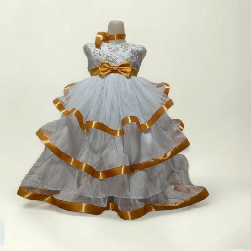 COD/GAUN BROKAT MUTIARA/DRES ANAK PEREMPUAN/GAUN ULANG TAHUN/GAUN BAYI PEREMPUAN/GAUN MURAH