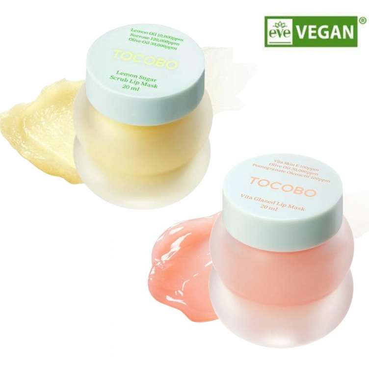 KODE B37P TOCOBO Vita Glazed Lip Mask  Lemon Sugar Scrub Lip Mask 2ml