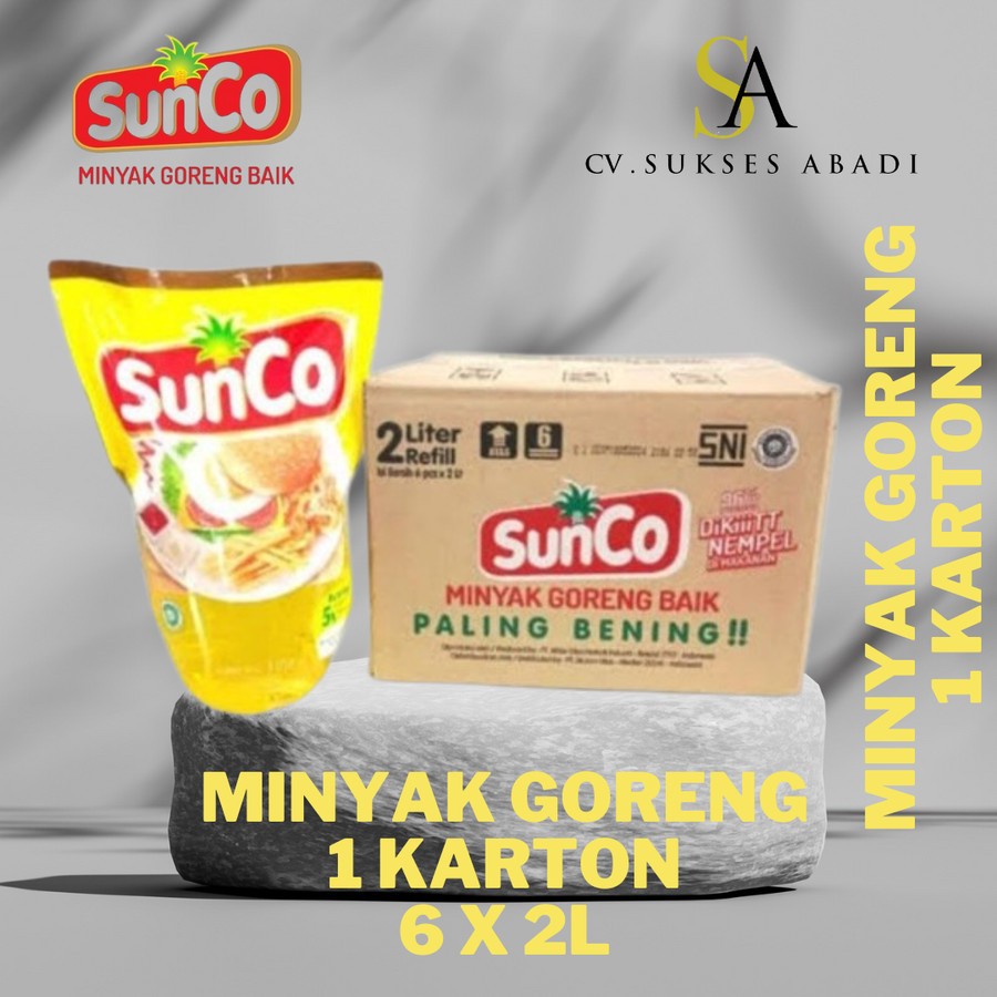 

SUNCO 2 LITER 1 DUS / 1 KARTON / 1 CARTON - SUNCO MINYAK GORENG REFILL MINYAK KELAPA SAWIT MINYAK GORENG BAIK POUCH 2L 2 LITER CRT (6 X 2L)