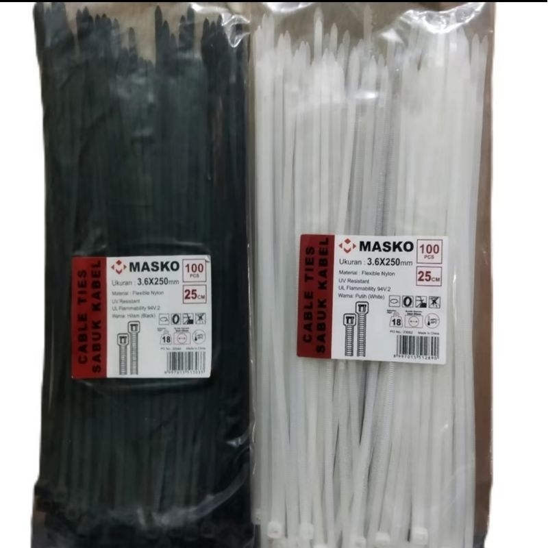 

kabel ties masko 3.6x250mm kuat tebal 25cm