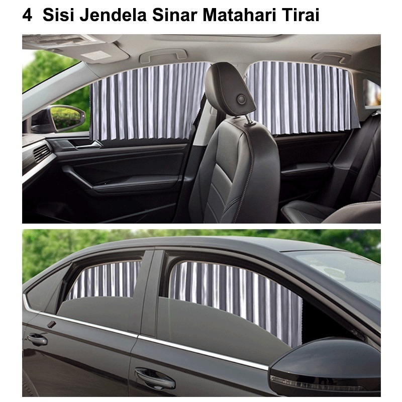 Tirai Jendela Mobil isi 4 pcs dalam 1 set (2 DEPAN DAN 2TENGAH) Gorden Mobil / tirai mobil MURAH