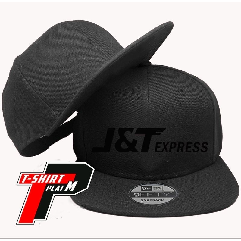 Topi Full Black JntExpress Snapback