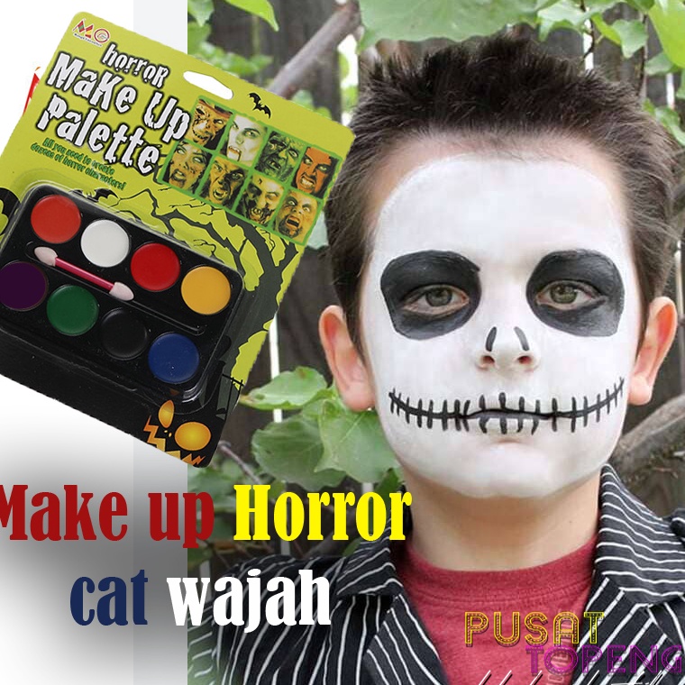 KODE R6X2 cat wajah face body painting warna putih hitam merah putih biru kuning ungu hijau